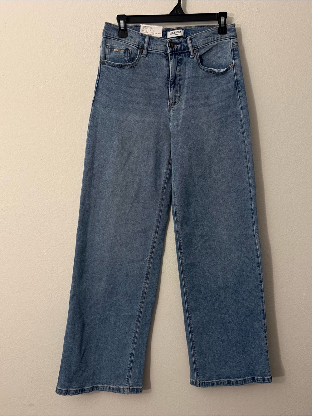 Nine West Light Blue High-Rise Wide Leg Jeans